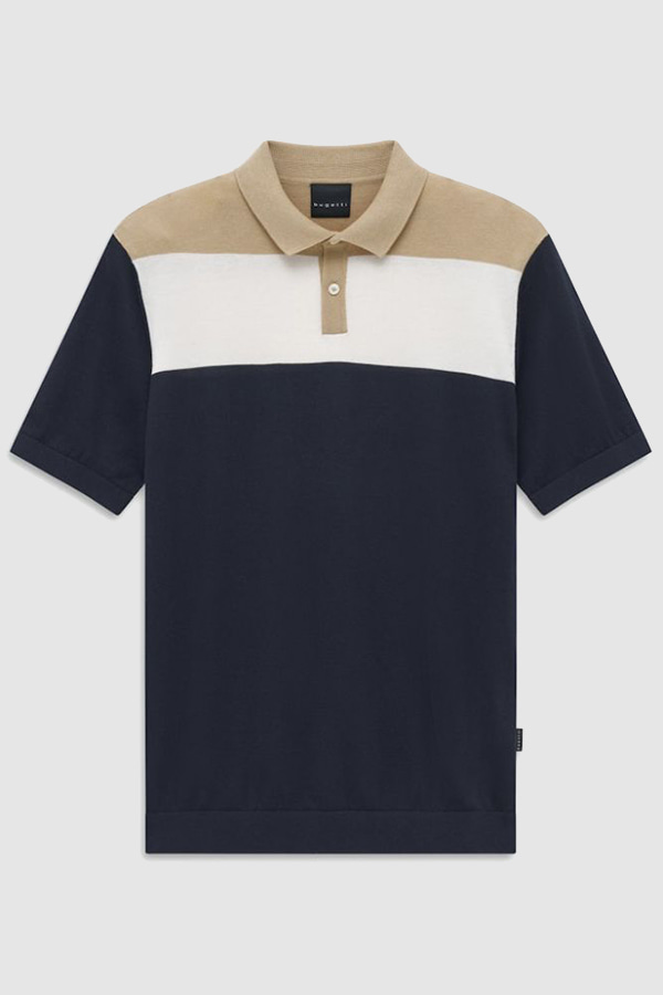 ΜΠΛΟΥΖΑ POLO ΠΛΕΚΤΗ BUGATTI - 390 ΜΠΛΕ